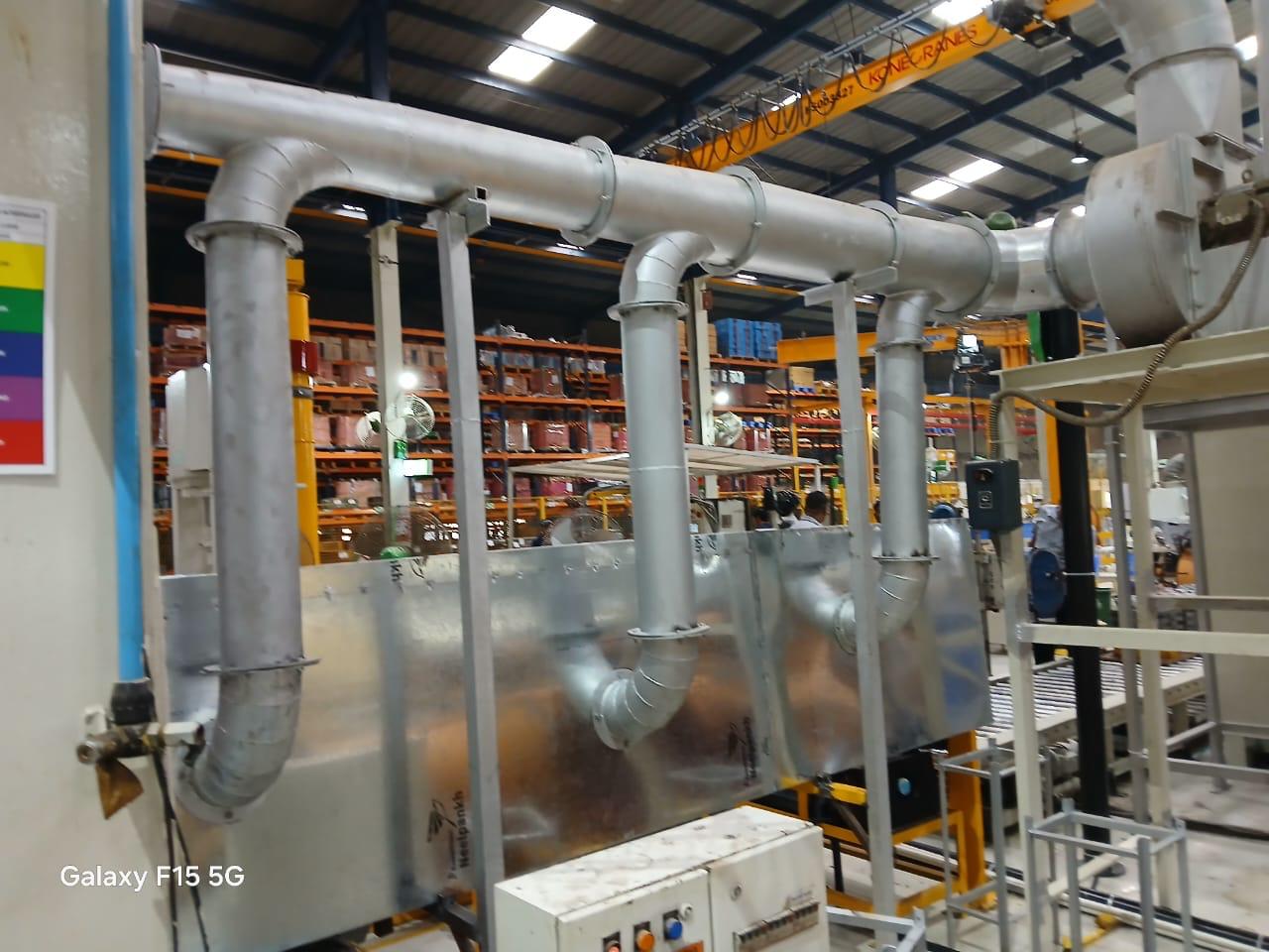 Industrial exhaust installation